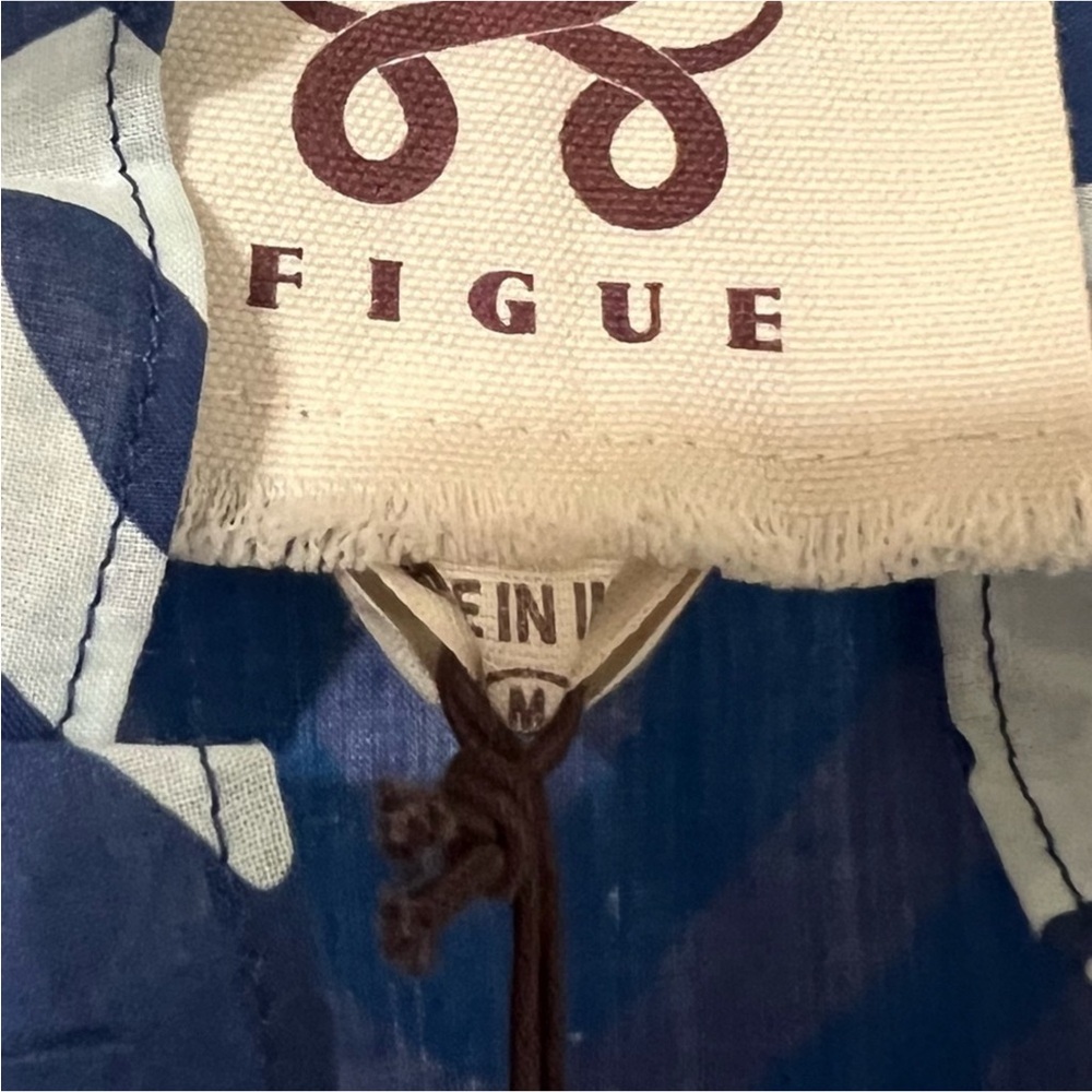 Figue Denissa NWT RARE Ruffle Tassel Drawstring Abstract Print Mini Dress Summer - Picture 9 of 15
